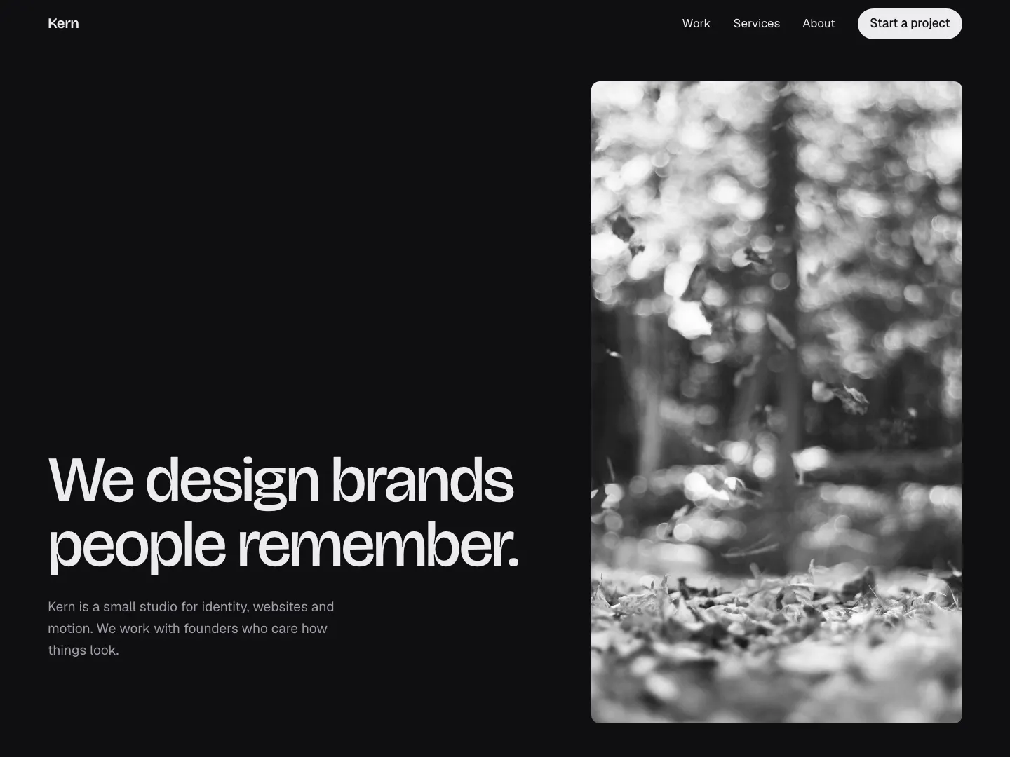 Kern portfolio template