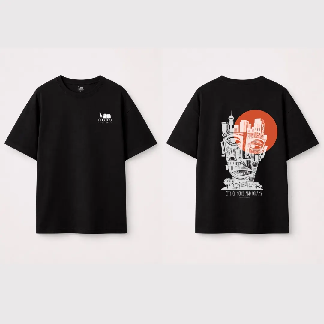 Black tees with the City of Hopes and Dreams back print