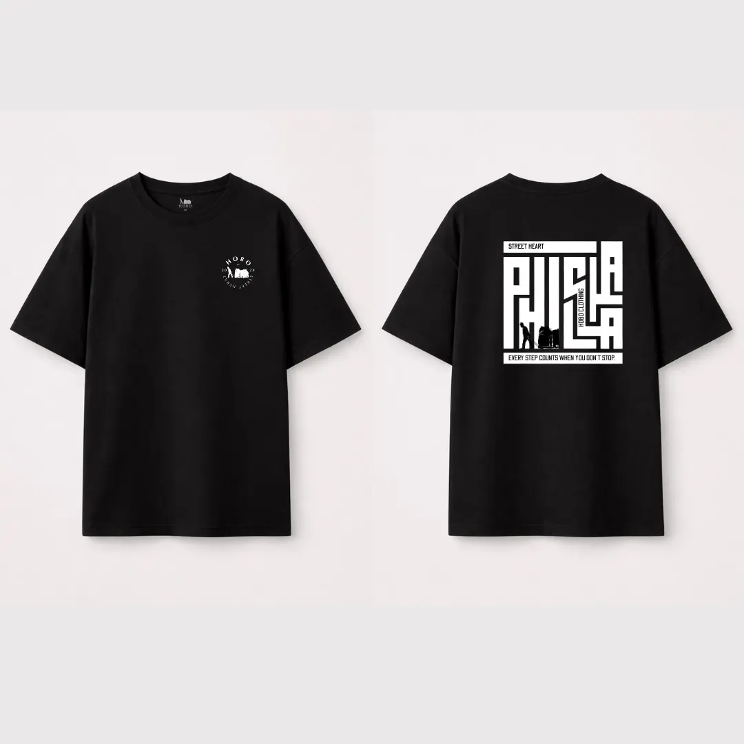 Black tees with the Phila back print