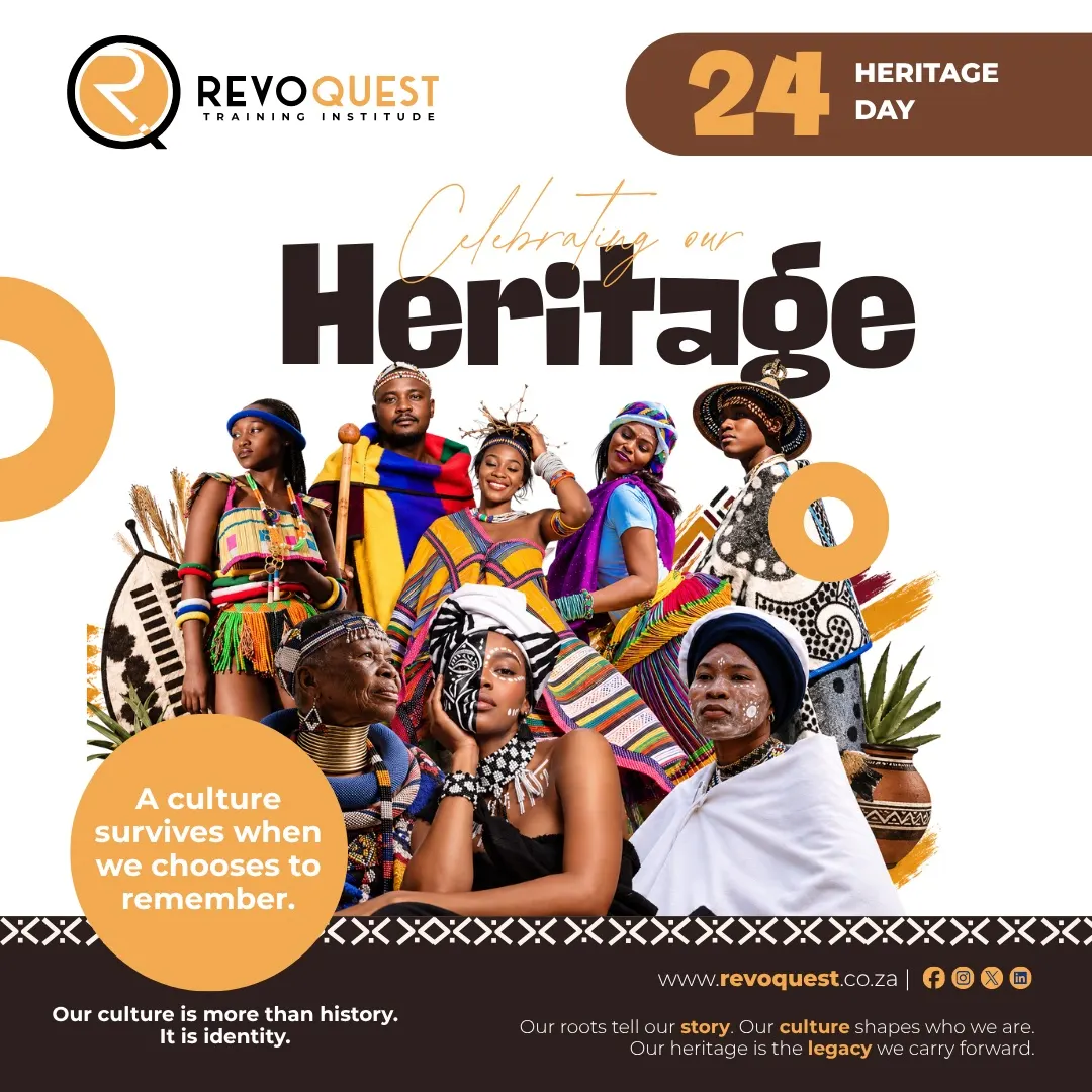 Heritage Day post with a collage of people in traditional dress
